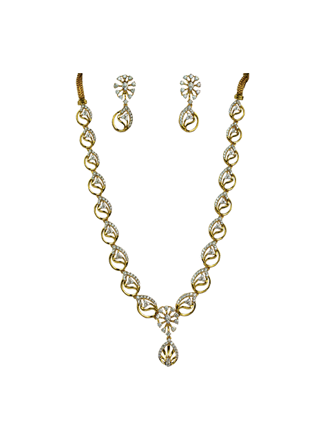 Diamond Necklace Set India - Sakshi Jewelers